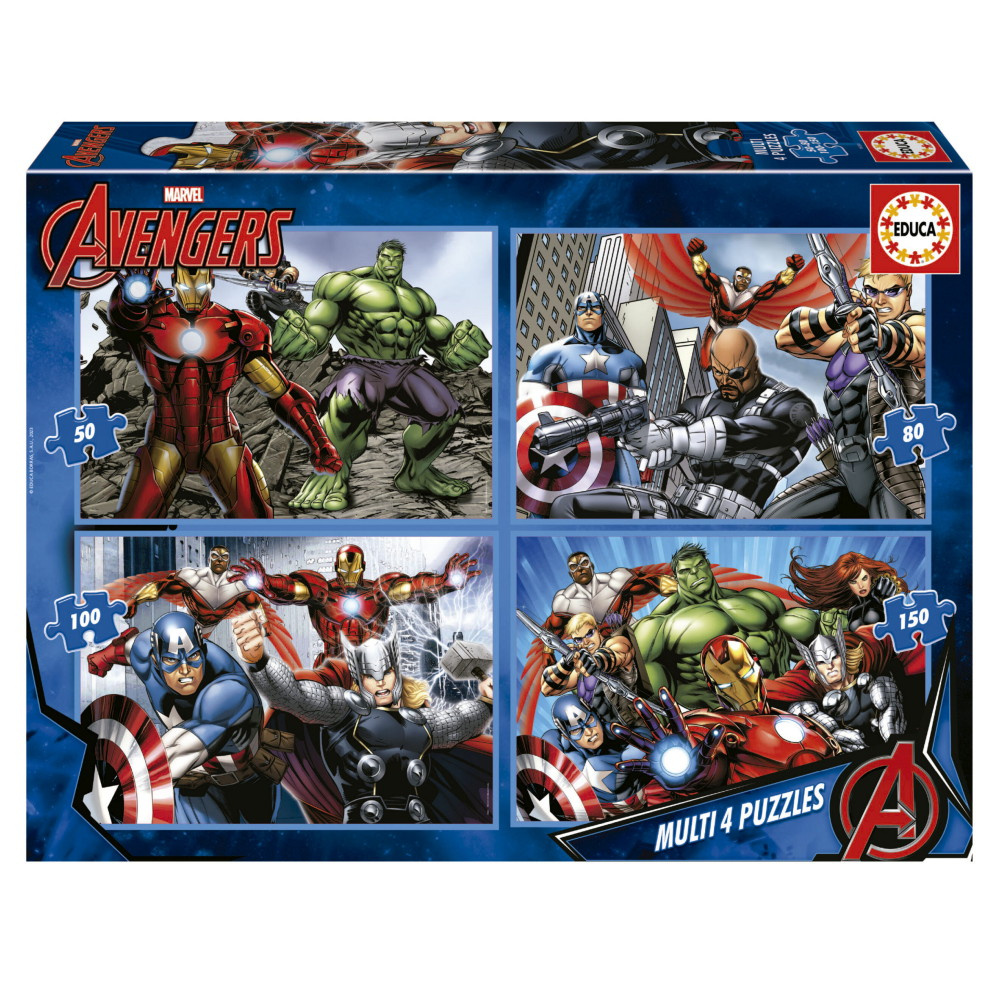 Educa Pussel: Avengers - Multi 4, 50-150 Bitar