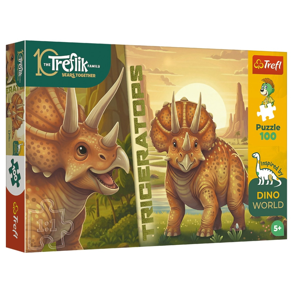 Trefl Pussel: Dino World Triceratops 100 Bitar