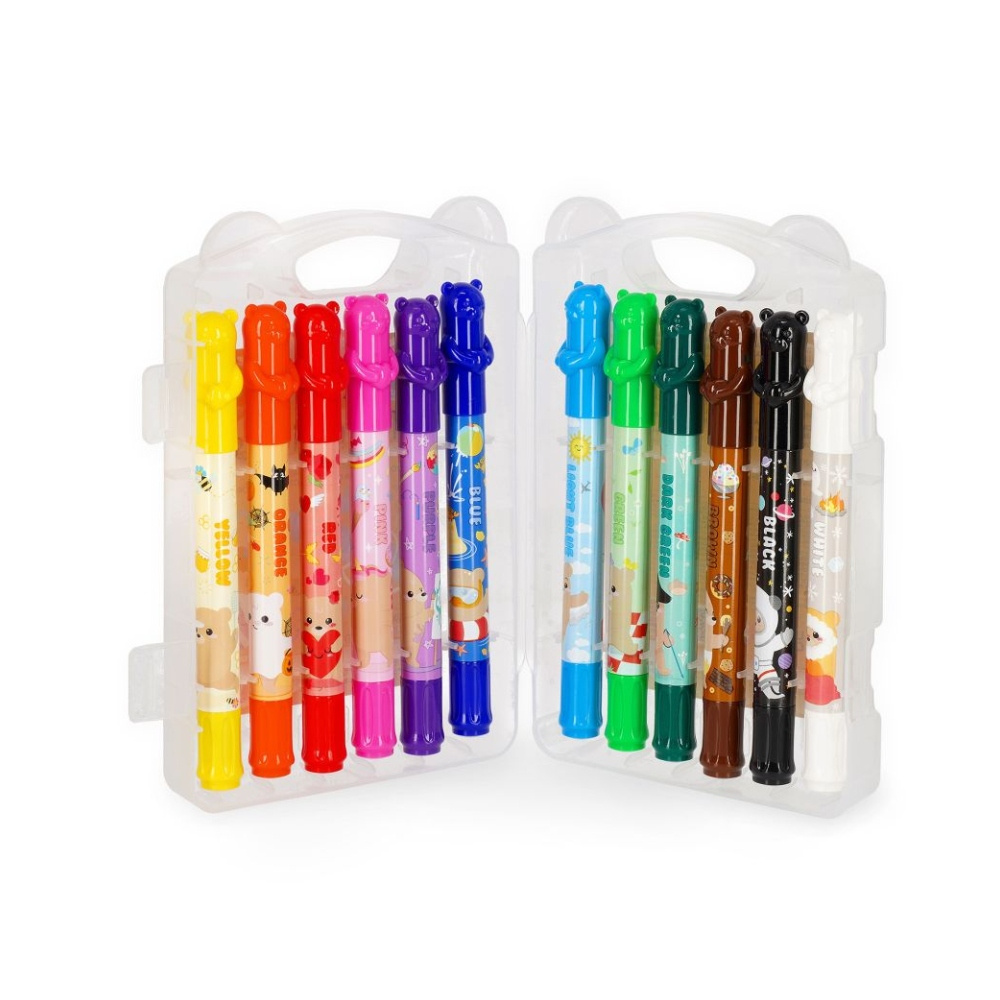 Twistable Crayons Vaxkritor Teddy Friends 12 st
