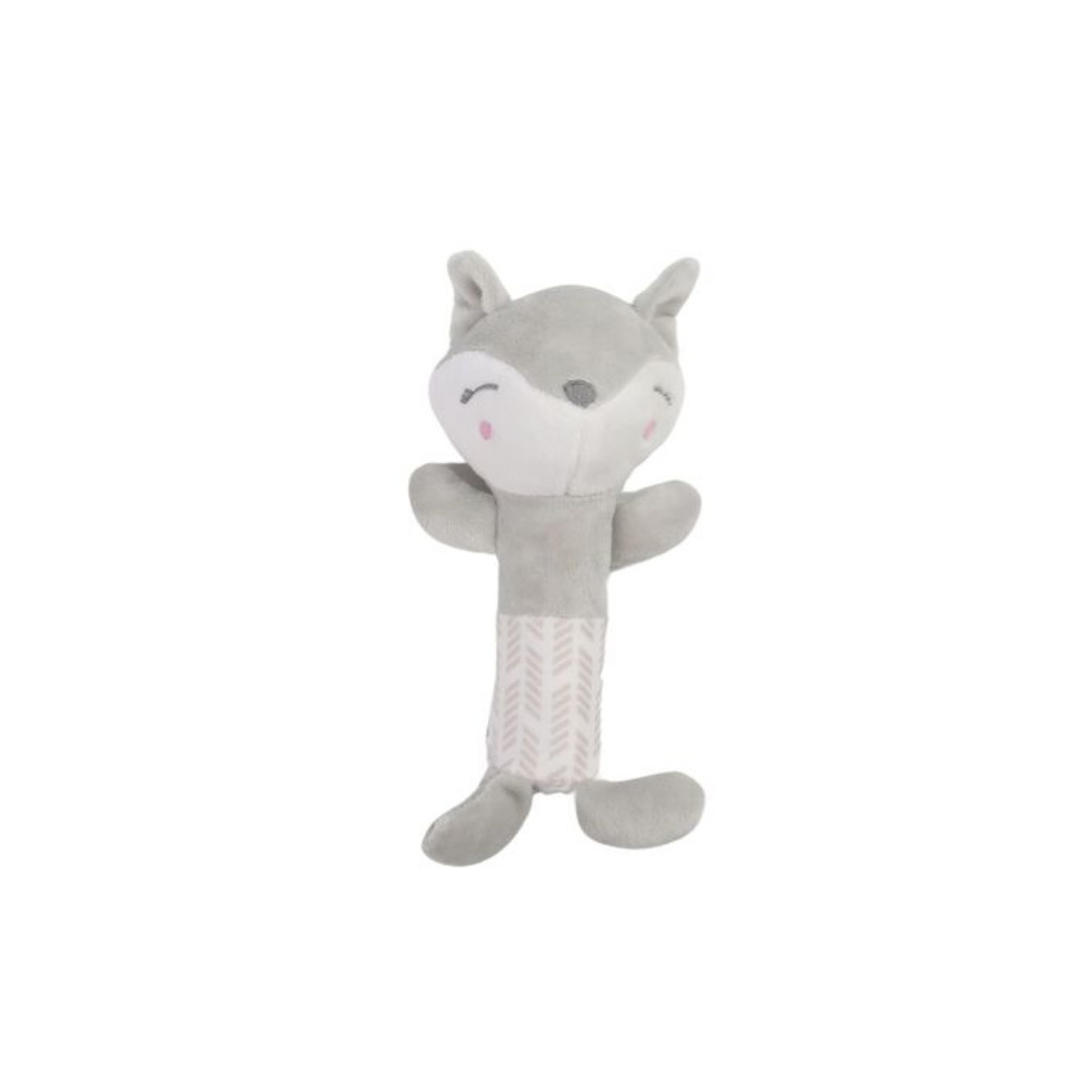 Fleecefilt och Gosedjur Giftset Grå Räv