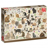Jumbo Pussel - Cats poster 1000 Bitar
