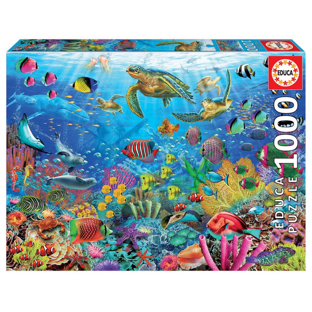 Educa Pussel: Tropical Fantasy Turtles 1000 bitar