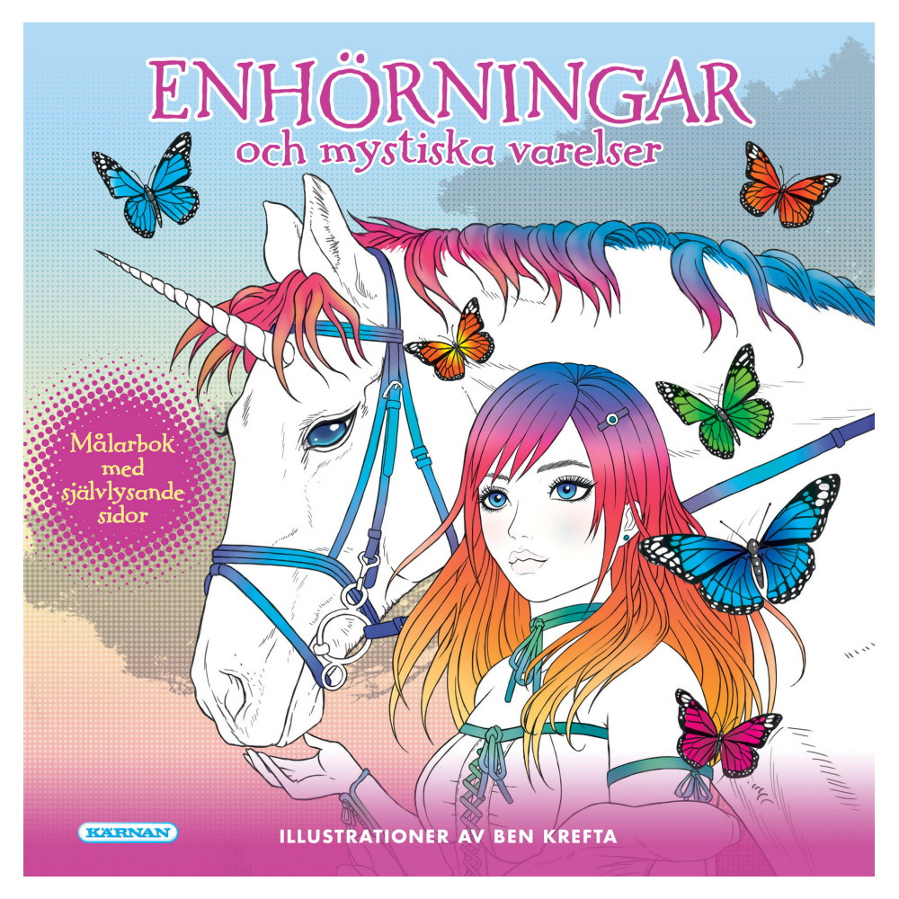 Enhärningar Och Mystiska Varelser Målarbok