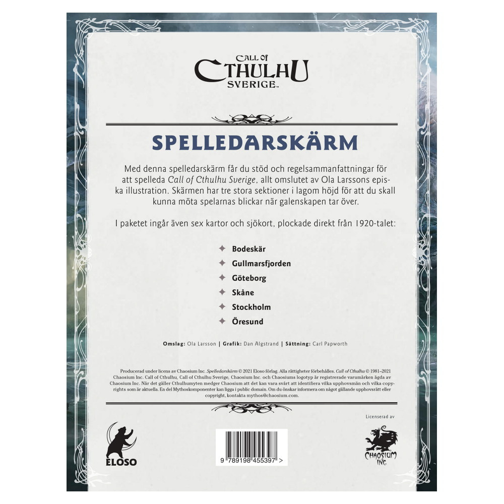 Call of Cthulhu Sverige: Spelledarskärm