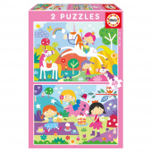 Educa Pussel: Fantasy Friends 2 x 48 Bitar Educa Pussel: Fantasy Friends 2 x 48 Bitar