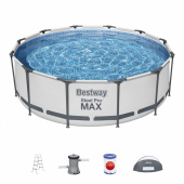 Bestway Steel Pro Max Pool Inkl Solskydd 366 X 100 CM Bestway Steel Pro Max Pool Inkl Solskydd 366 X 100 CM