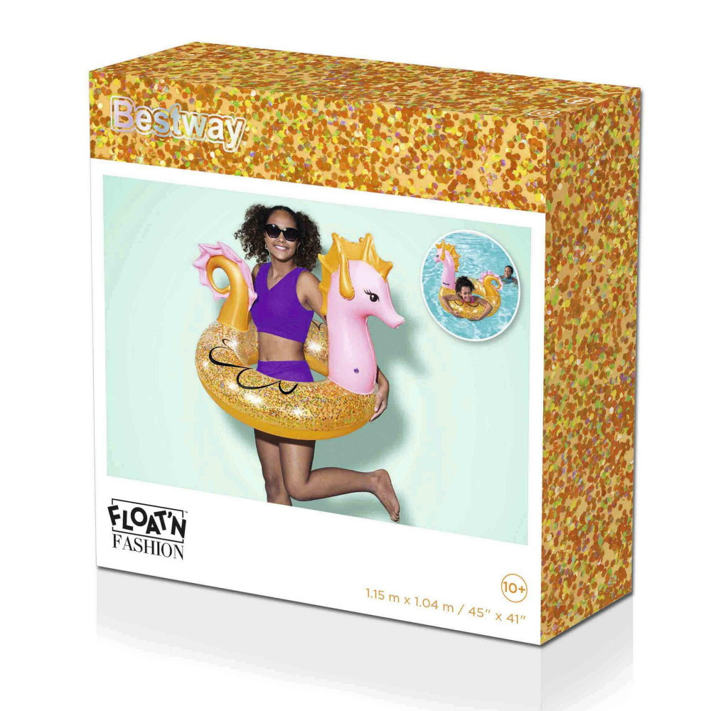 Glittrig Sjöhäst Badring 104 cm