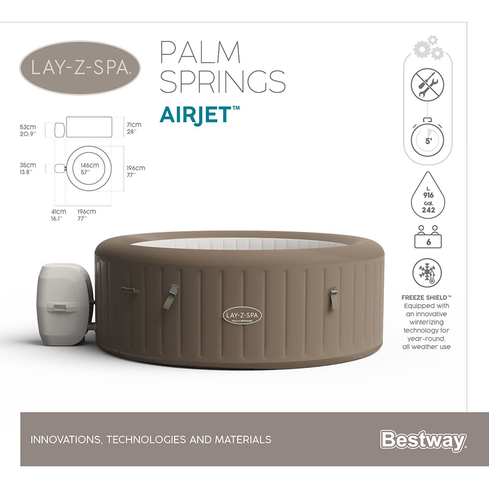 Lay-Z Spa - Palm Springs 4-6 Pers