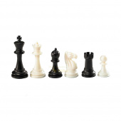Schackpjäser Nerva Black/White 95 mm