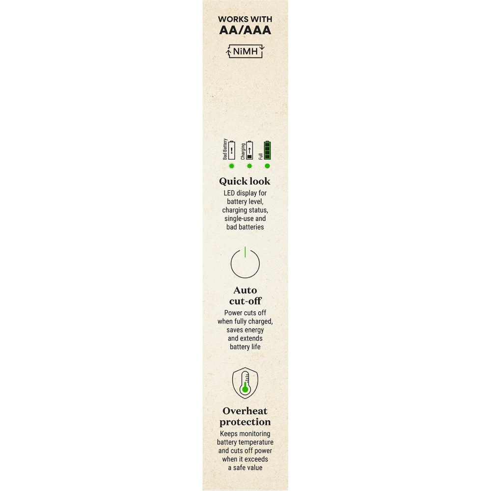 GP Recyko Econ Batteriladdare inkl. 4xAA 2100mAh + 4xAAA 850mAh