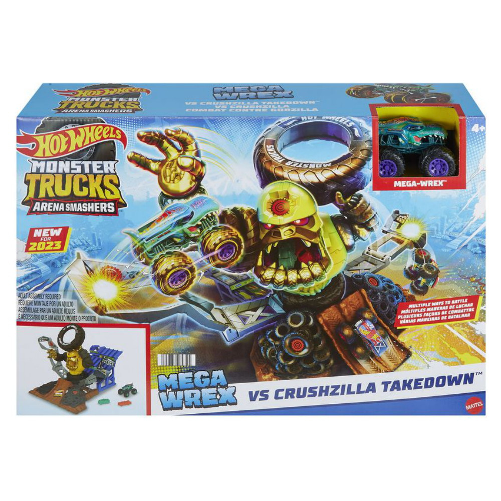 Hot Wheels - Monster Trucks Arena Smashers Mega-Wrex vs Crushzilla Takedown