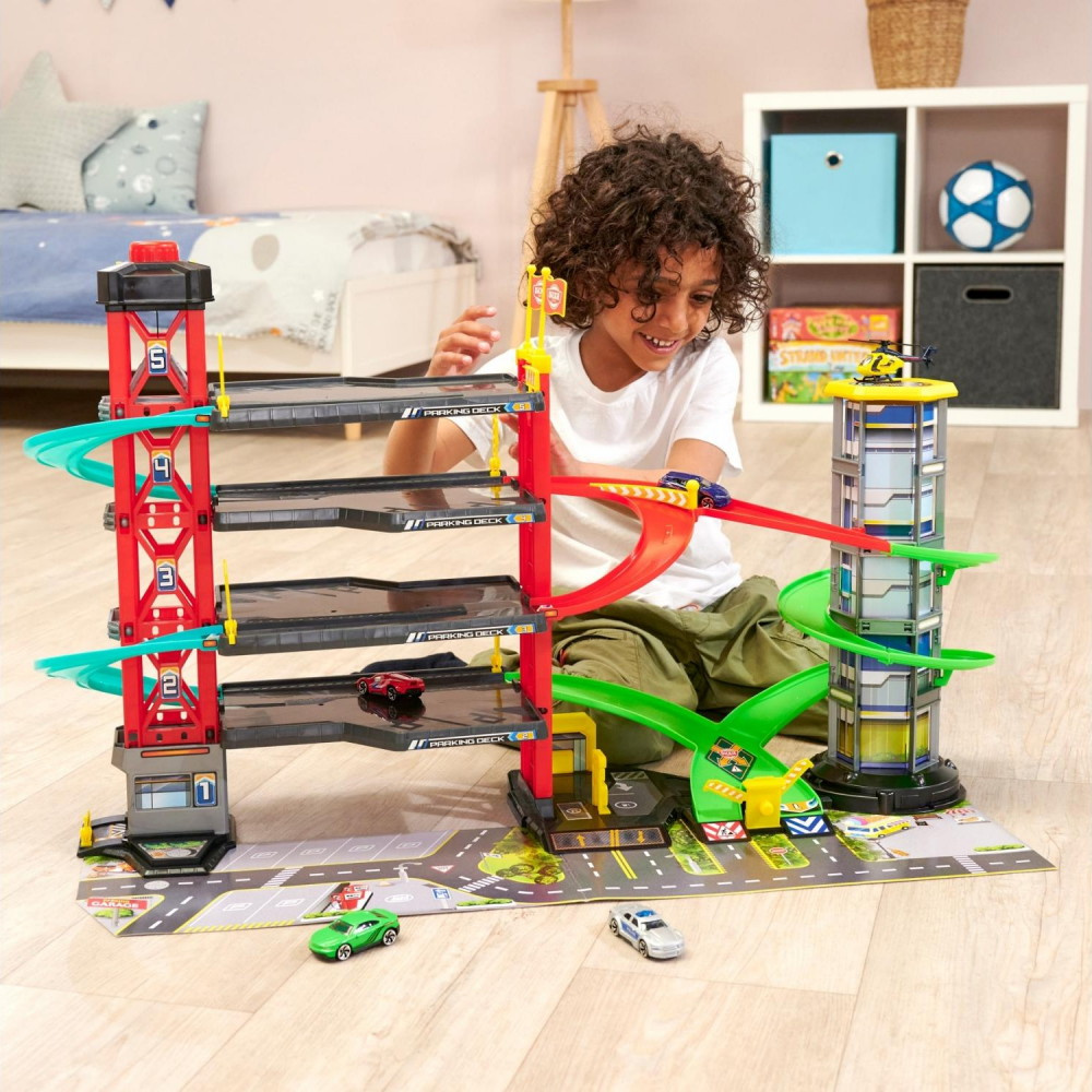 Dickie Toys - Parkeringshus Med 4 Bilar