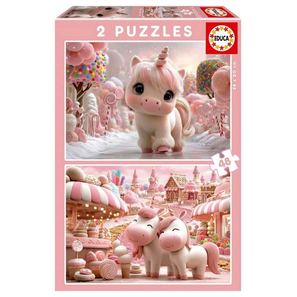 Educa Pussel: Sweet Unicorns 2x48 bitar