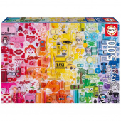 Educa Pussel: Colorful Collage 500 bitar Educa Pussel: Colorful Collage 500 bitar