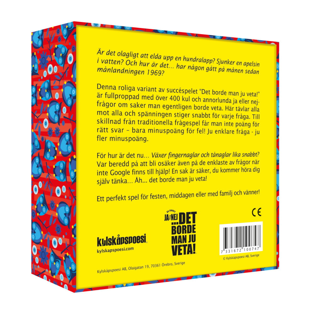 Det borde man ju veta JA/NEJ