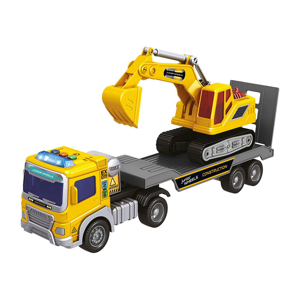 Junior Wheels Friction Trailer & Excavator 1:16
