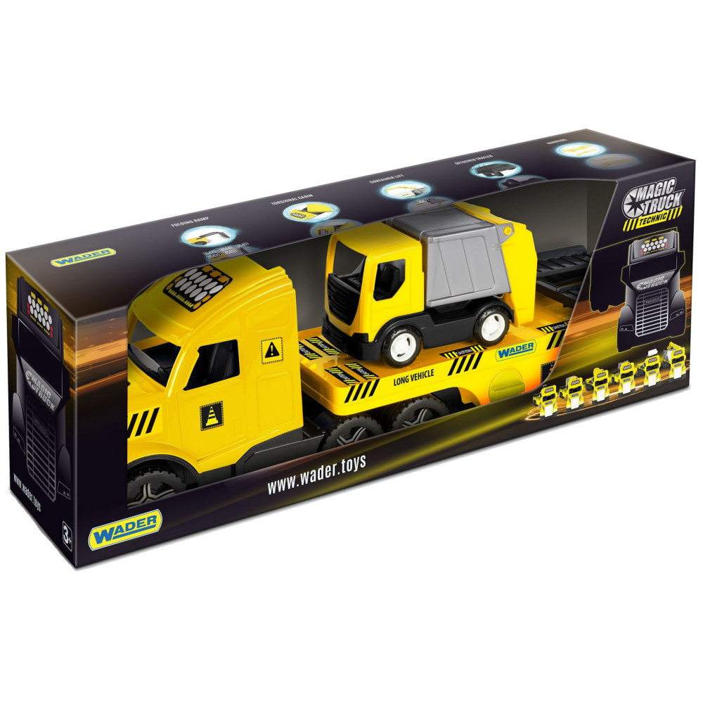 Wader Magic Truck Technic Flak Lastbil Och Sopbil