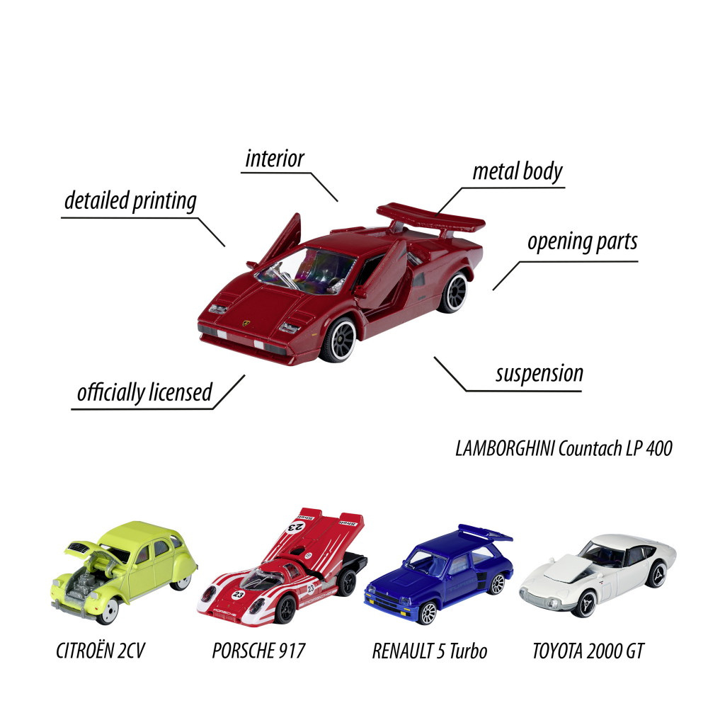 Majorette, Veteranbilar 5-Pack