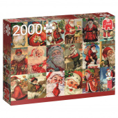 Jumbo pussel - Vintage Santa's 2000 Bitar