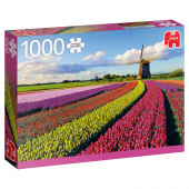 Jumbo Pussel - Field of tulips 1000 Bitar
