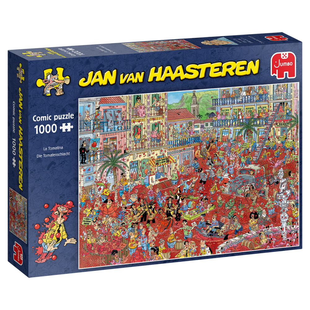 Jan van Haasteren Pussel: La Tomatina 1000 Bitar