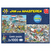 Jan Van Haasteren Pussel: Traffic Chaos & By Air, Land and Sea 2x1000 Bitar