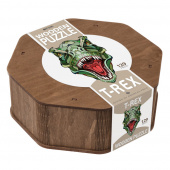 Eco-Wood-Art Pussel: T-Rex 129 Bitar i Träask Eco-Wood-Art Pussel: T-Rex 129 Bitar i Träask
