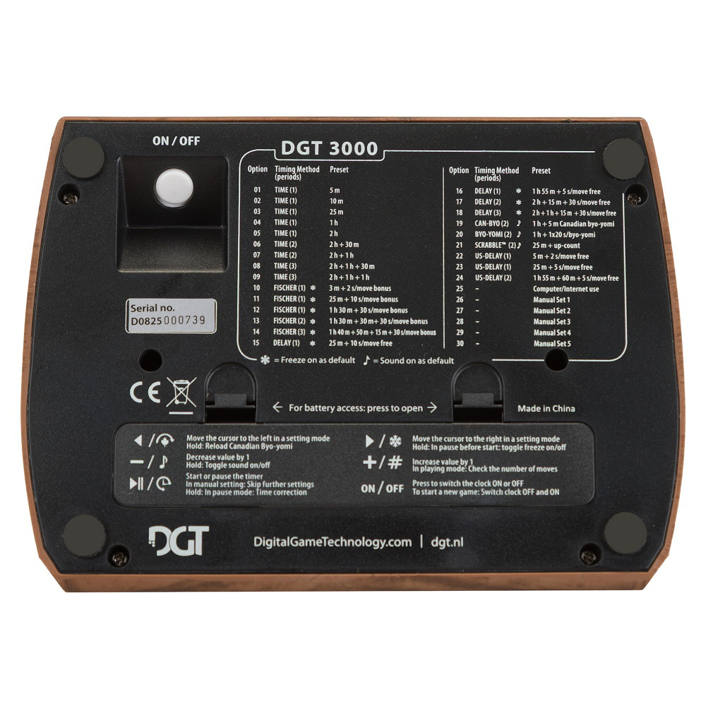 DGT3000 FIDE Championship Clock - Limited Edition Schackklocka