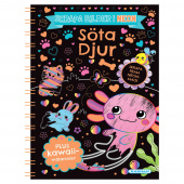 Skrapa Bilder i Neon - Söta Djur Skrapa Bilder i Neon - Söta Djur