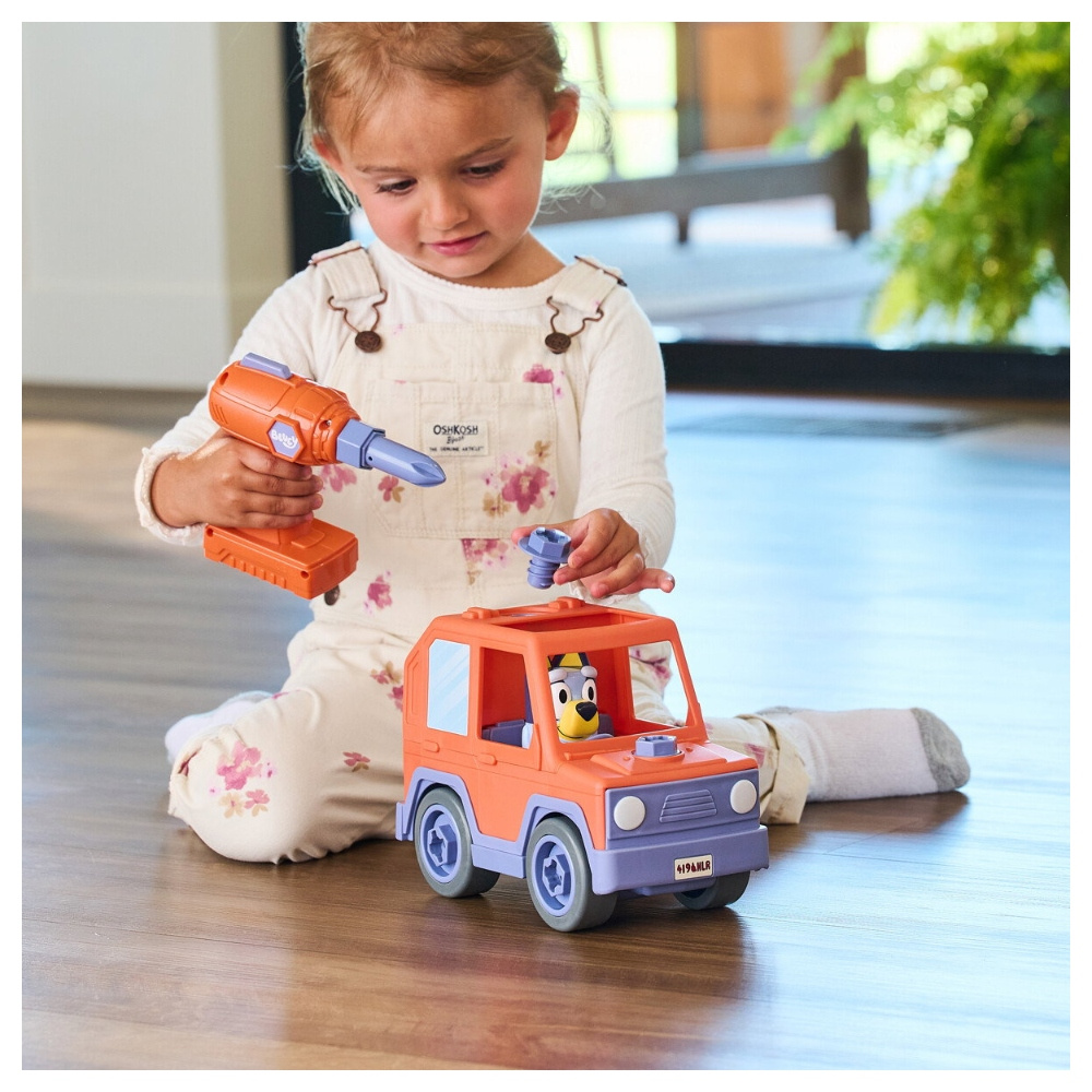 Bluey Bil Motoriserad Med borr 