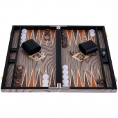 Longfield Backgammon Large Grey Ebony Longfield Backgammon Large Grey Ebony
