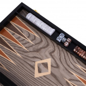 Longfield Backgammon Large Grey Ebony Longfield Backgammon Large Grey Ebony