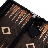 Longfield Backgammon Medium Brown Ebony