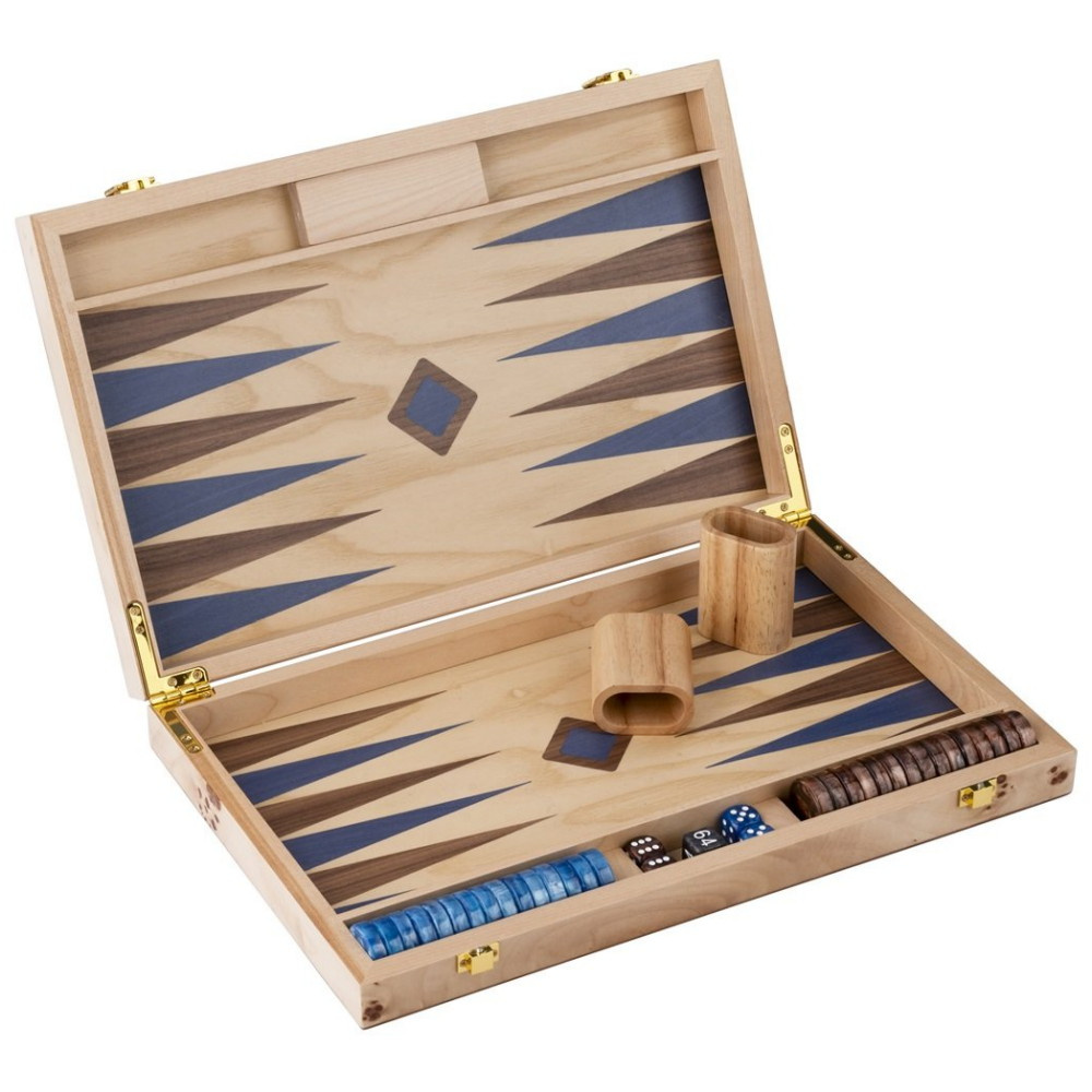 Engelhart Backgammon Large Blå & Brun