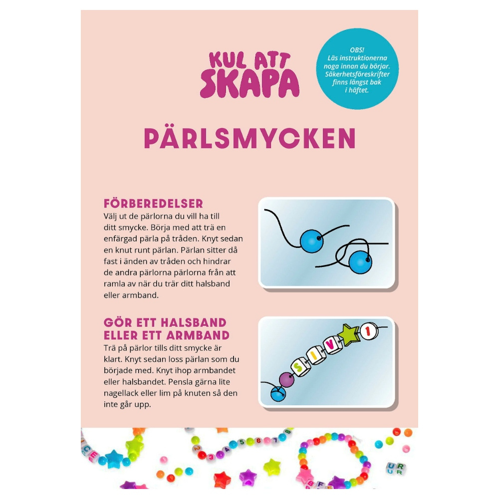 Kul att skapa - Pärlsmycken Bokstäver och siffror