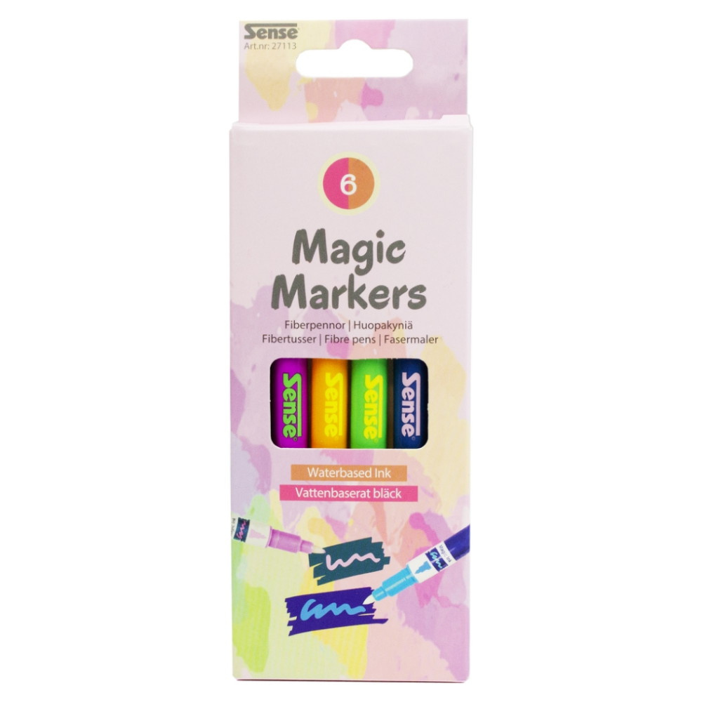 Sense - Magic Markers Fiberpennor 6-Pack