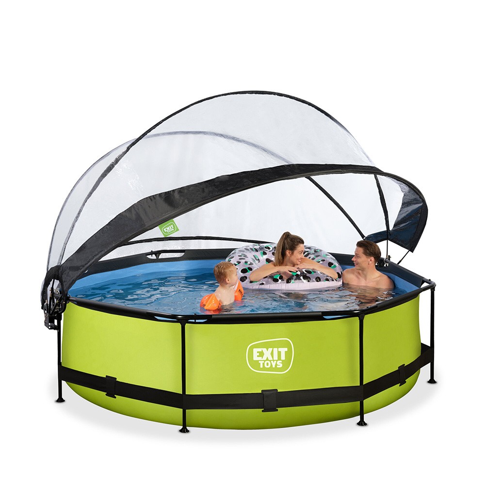 EXIT Lime pool ø300cm med filterpump och tak