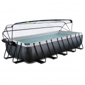EXIT Black Leather Pool 540cm med sandfilterpump och tak EXIT Black Leather Pool 540cm med sandfilterpump och tak
