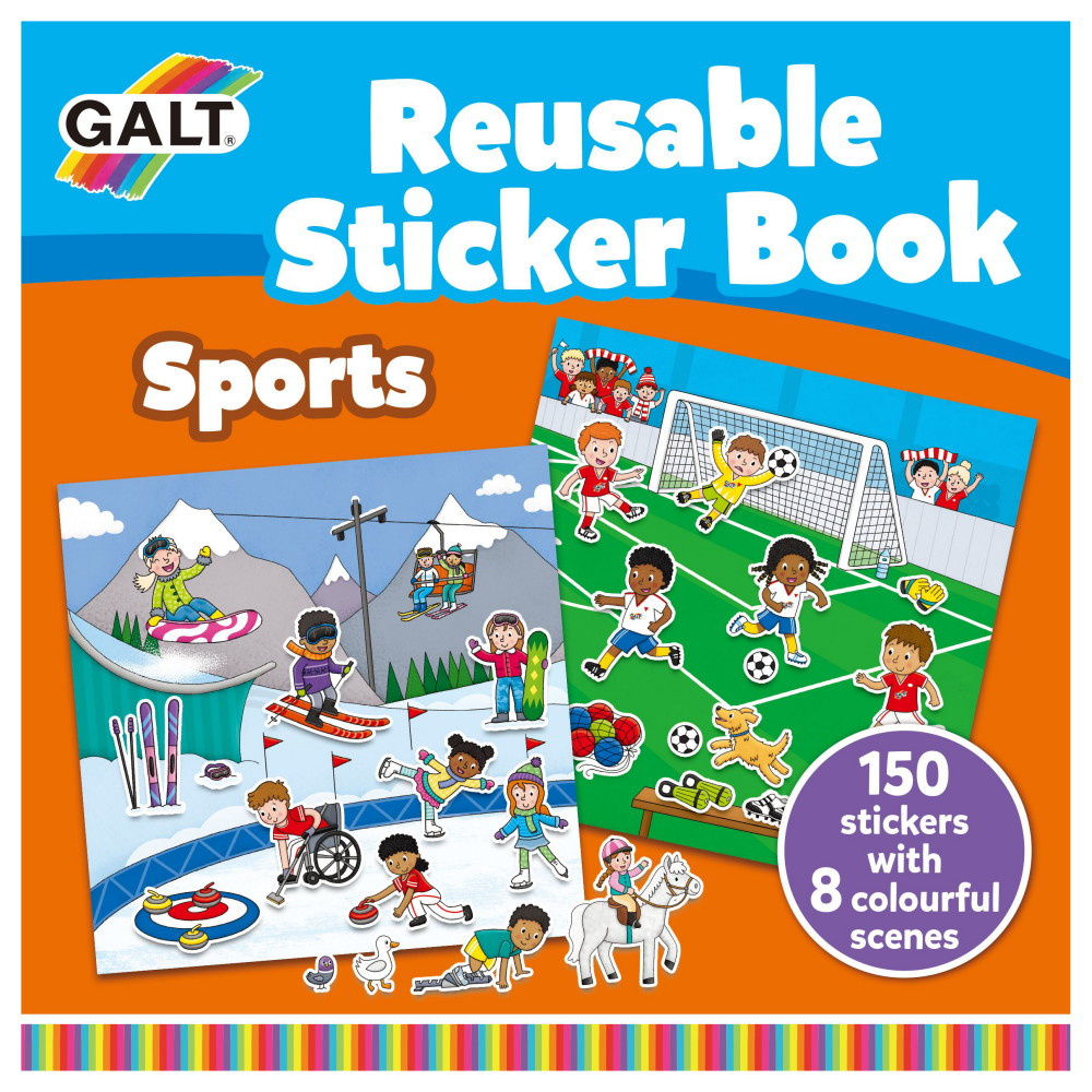 Återanvändbar klistermärkebok - Sport