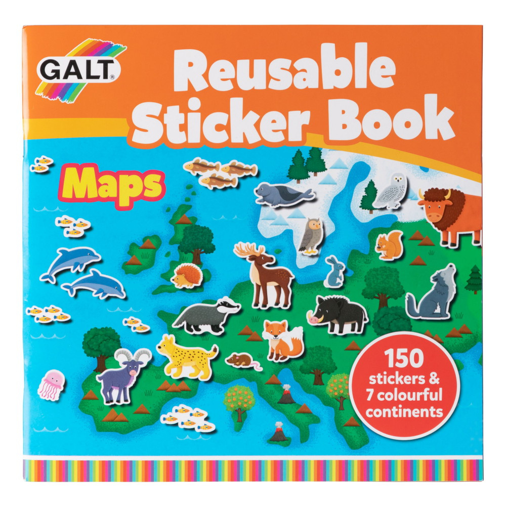 Återanvändbar klistermärkebok - Kartor
