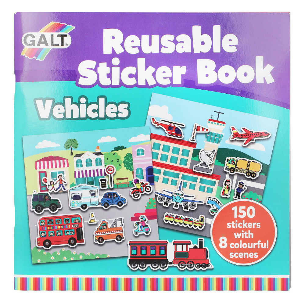 Återanvändbar klistermärkebok - Fordon