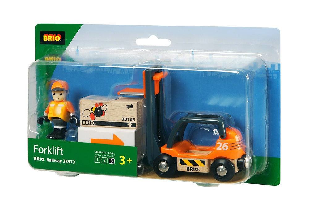 Brio Trätåg - Gaffeltruck med förare