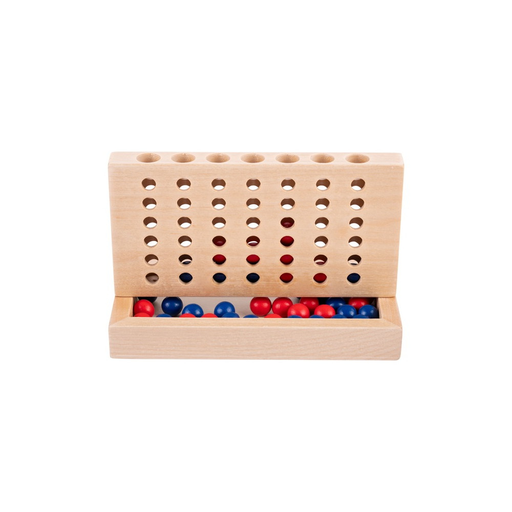 Wooden Connect 4 Resespel