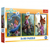 Trefl Pussel Disney Zootropolis 2 - 3 x 80 Bitar Trefl Pussel Disney Zootropolis 2 - 3 x 80 Bitar
