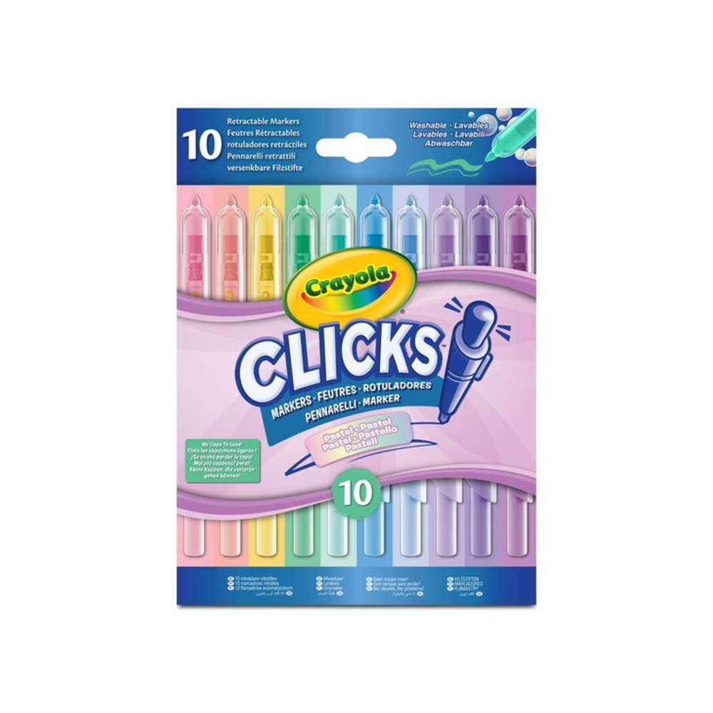 Crayola Clicks Tuschpennor Pastell 10 st
