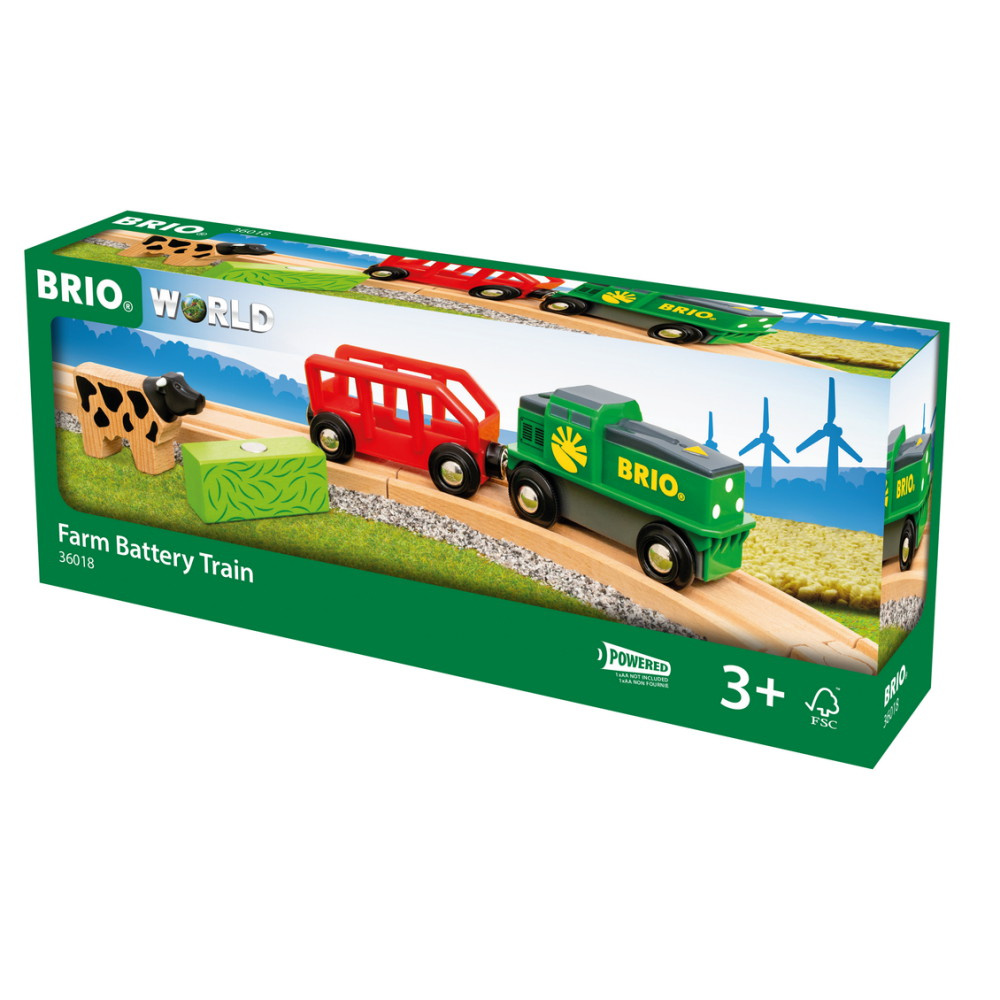 Brio Trätåg - Batteridrivet Bondgårdståg