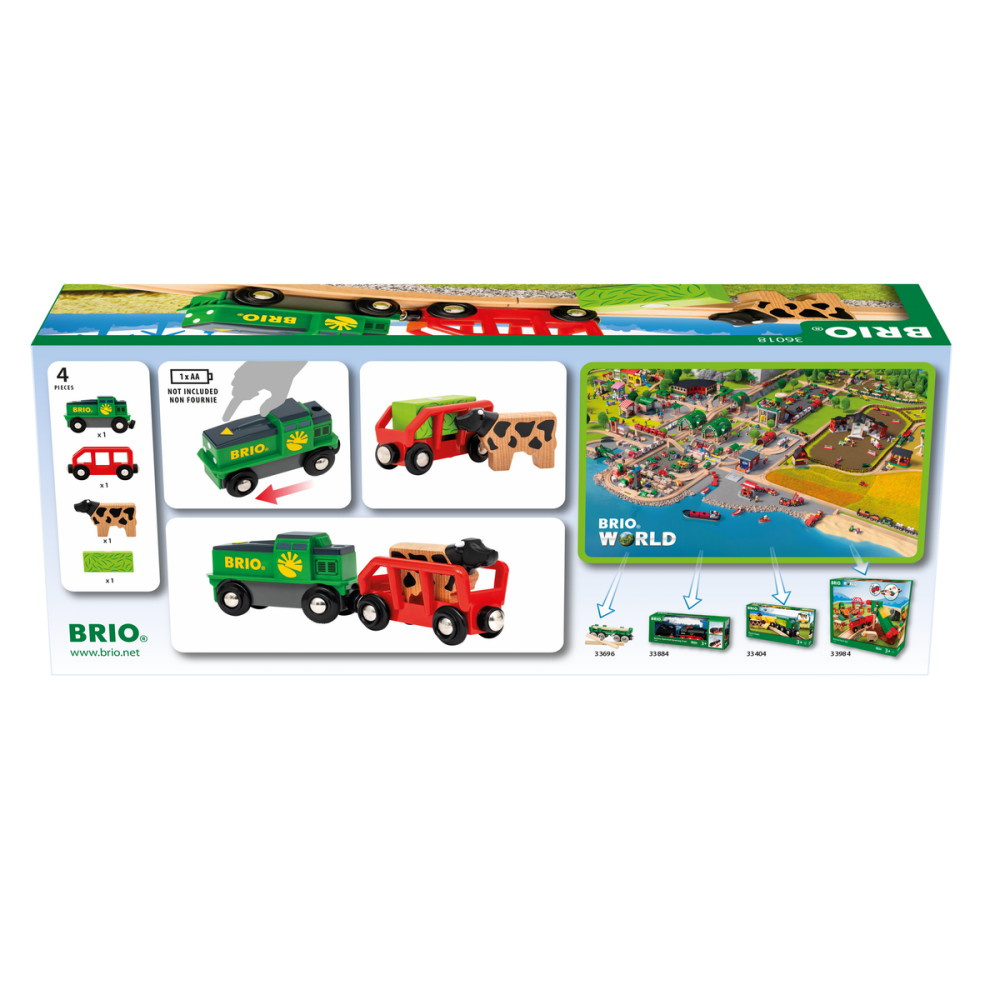 Brio Trätåg - Batteridrivet Bondgårdståg