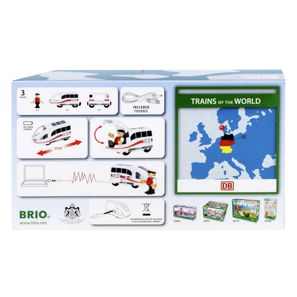 Brio Trätåg - ICE Laddningsbart Tåg