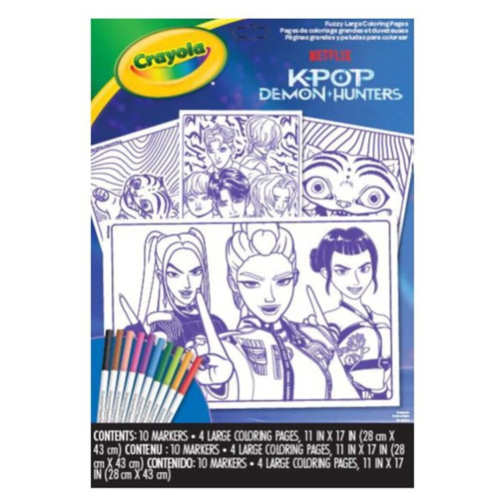 K-pop Demon Hunters - Large Fuzzy Coloring Pages