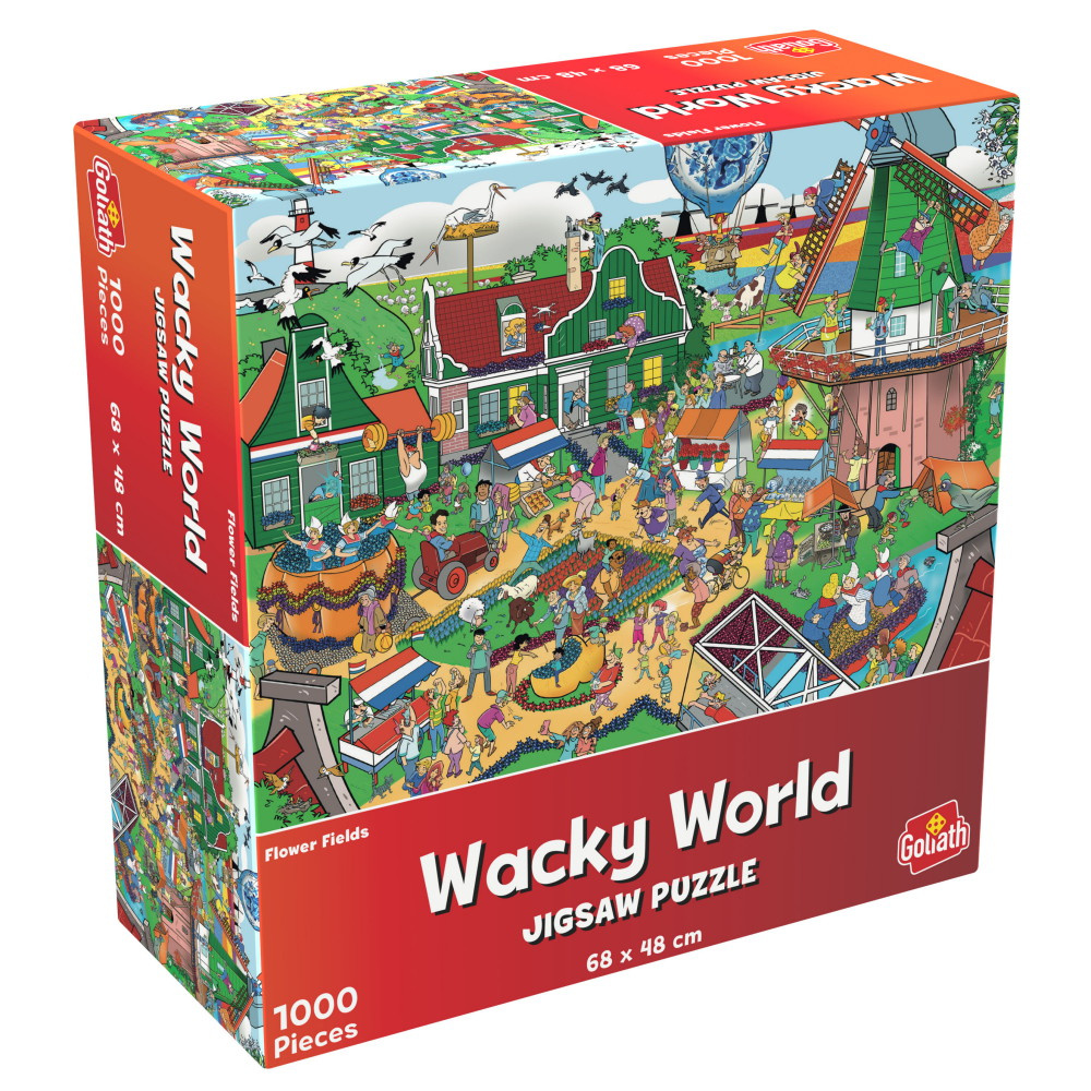 Wacky World pussel: Dutch Flower Fields 1000 Bitar